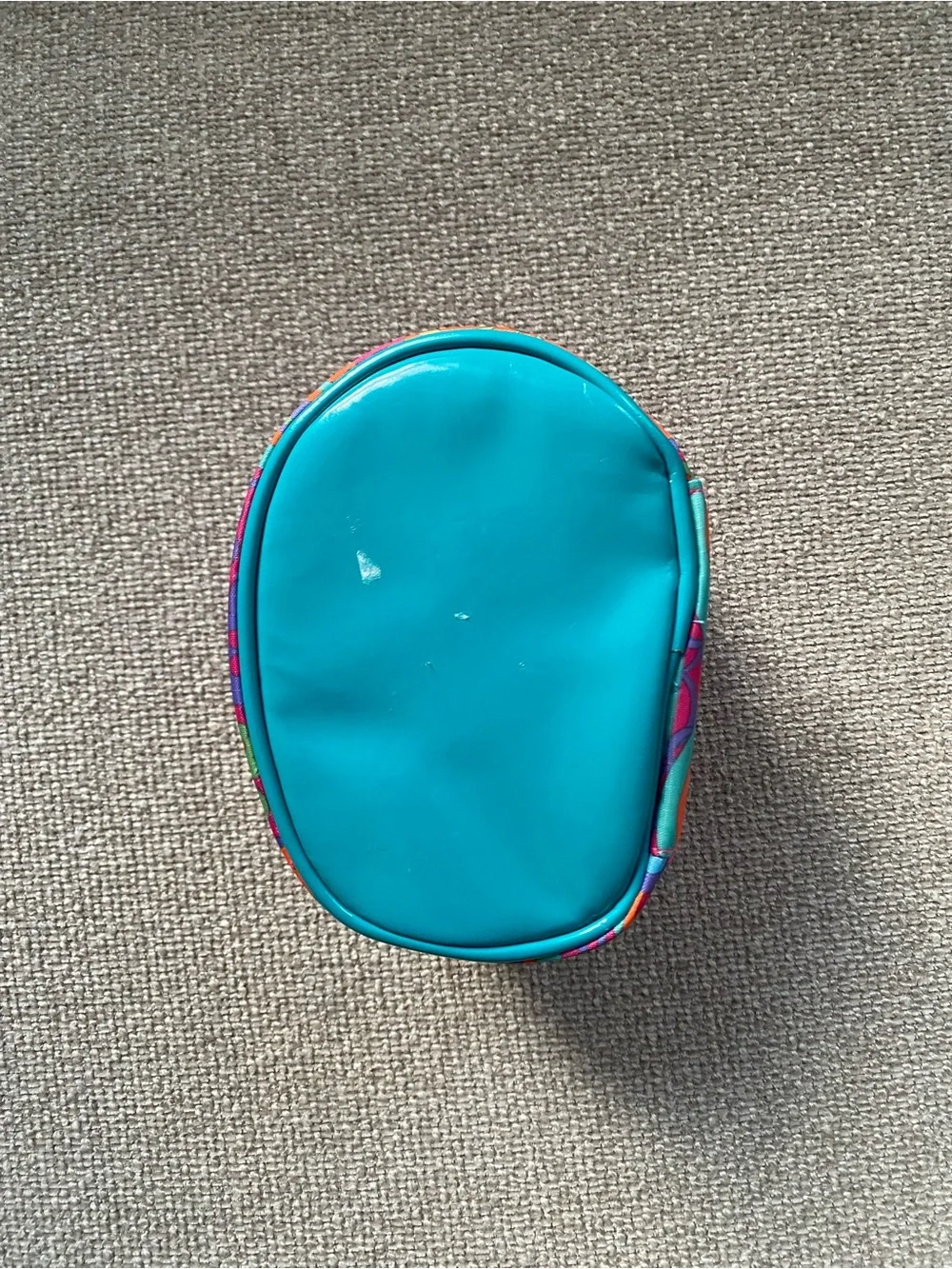 Paisley Floral Mini Cosmetic Bag in Pink & Turquoise - Small Travel Pouch